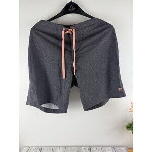 DenimLab men's beach shorts gray, pink, relaxed‎ fit Hook & Loop, Walk size M